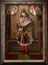 Heiliger Sebastian. Ursprung Pfarrkirche von Piedratajada (Zaragoza). 15. Jahrhundert