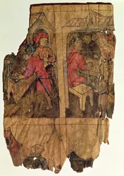 Szenen von Bankoperationen, Seite aus einem Handbuch