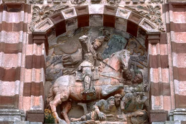 Statue eines Ritters zu Pferd