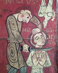 Das Martyrium der Heiligen Margareta von Antiochia, Detail vom Altarfrontal aus dem Kloster Santa Margarida de Vilaseca
