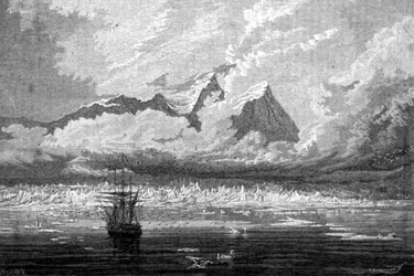 Ansicht der Spitzbergen-Inseln, Svalbard-Archipel, Illustration aus 