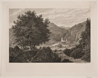 Berglandschaft mit einer Kirche
