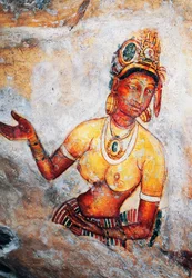 Mädchen von Sigiriya, Fresko, archäologische Stätte Sigiriya