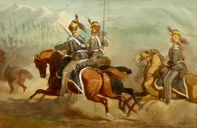 Kavallerie, Illustration von Stanislao Grimaldi del Poggetto