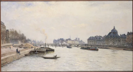 Le pont des Arts, vue du pont Royal, ca. 1884