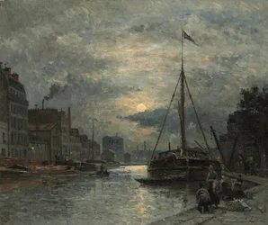Der Saint-Martin-Kanal im Mondlicht