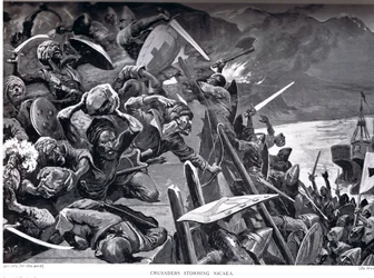 Kreuzritter stürmen Nicaea, Illustration aus 