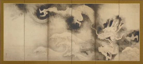Drachen und Wolken, Momoyama- oder Edo-Periode, 1590-1640