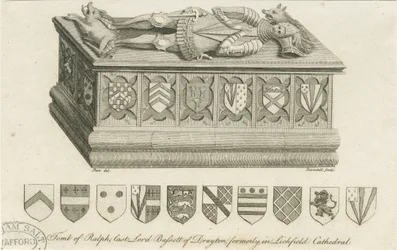 Lichfield Kathedrale - Grab von Lord Bassett: Gravur, undatiert [ca. 1791]