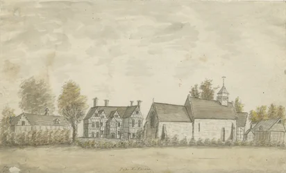Pipe Ridware Church und Herrenhaus: Aquarellzeichnung, undatiert [1762-1798]