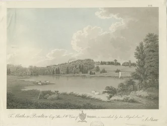 Soho - [Matthew Boultons] Haus: Gravur, undatiert [ca. 1798]