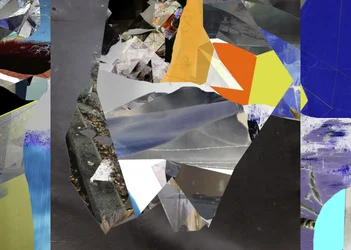 Lebendige abstrakte Collage