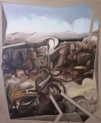 Surreale abstrakte Landschaft