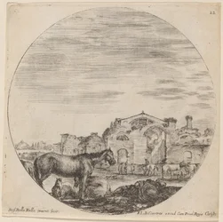 Bäder des Diokletian und schlafender Hirte, 1646