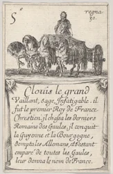 Clovis der Große Tapfer, weise..., aus dem Spiel der Könige von Frankreich Jeu des Rois de F..., 1644
