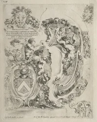 Sammlung verschiedener Capricen und neuer Entwürfe von Kartuschen und Ornamenten: Nr. 2, Widmungsseite