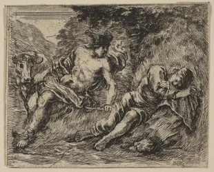 Merkur und Argus, aus dem Spiel der Mythologie, 1644