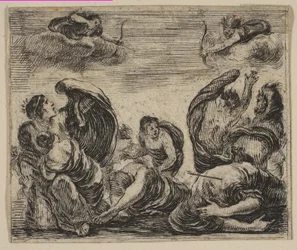 Niobe, aus Spiel der Mythologie Jeu de la Mythologie, 1644