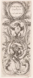 Teller, aus der Serie Ornamenti o grottesche