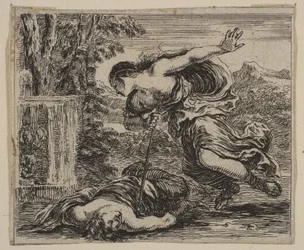 Pyramus und Thisbe, aus dem Spiel der Mythologie Jeu de la Mythologie, 1644