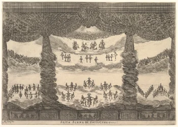 Sechste Szene, der Himmel, aus Die Hochzeit der Götter Le nozze degli Dei, 1637