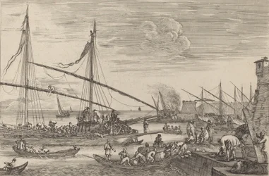 Die Befestigungen von Livorno, wahrscheinlich ca. 1654-1655