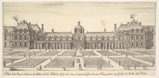 Der Palast von Katharina de Medici, genannt die Tuilerien, aus Verschiedene Ansichten von bemerk..., 1649-51
