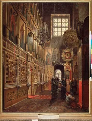 Ein Gottesdienst in der Verkündigungskathedrale im Moskauer Kreml