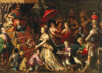 König Salomo empfängt die Königin von Saba, ca. 1640-1645