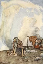 Das weiße Ross war vor ihren Augen wie ein Nebelkranz verschwunden, Illustration aus 