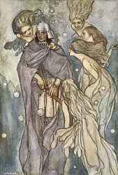 Dort wohnten die rothaarigen Ozeannymphen, Illustration aus 