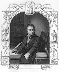 Gotthold Ephraim Lessing (1729-1781) graviert von Albert Henry Payne (1812-1902)