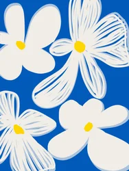 Fröhliche weiße Blüten