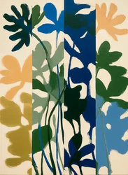 Florale Farbblöcke