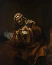 Alte Frau schneidet ihre Nägel, ca. 1655-60