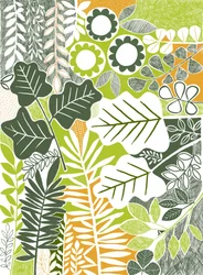 Grüne botanische Muster