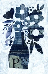 Moderne Blaue Blumen