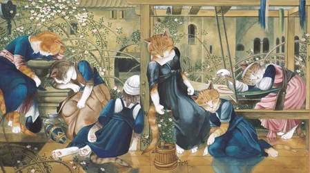 Illustration aus Cats Galore! A Compendium of Cultured Cats (veröffentlicht 2015)