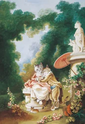 Illustration aus Cats Galore! A Compendium of Cultured Cats (veröffentlicht 2015)