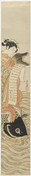 Kurtisane auf dem Rücken eines Karpfens als Mitate von Kinko_, ca. 1768