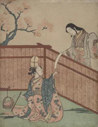 Sake am Ahornblattfeuer erwärmen