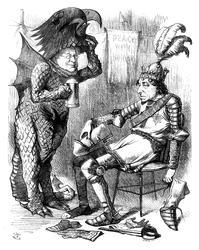 St. Georg und der Drache nach der Aufführung, 1878