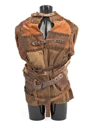 Zwangsjacke im Besitz von Harry Houdini, ca. 1915 (Khakileinwand, Leder & Metallnieten)
