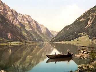 Klöntalersee, Glarus, Schweiz, veröffentlicht um 1900