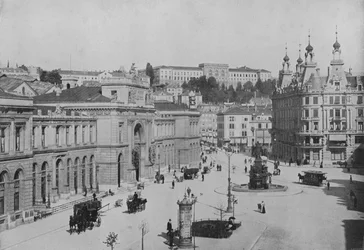 Zürich, Bahnhofplatz und Polytechnikum