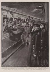 Ein königlicher Abschied, der Herzog von Connaught verabschiedet das zweite Detachement der CIV