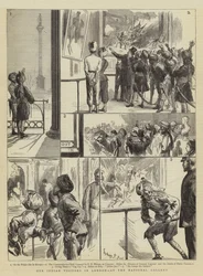 Unsere indischen Besucher in London, in der National Gallery