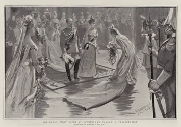 Der erste Hof des Königs im Buckingham Palace, eine Präsentation