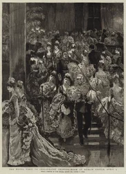 Der königliche Besuch in Irland, der Salon im Dublin Castle, 9. April