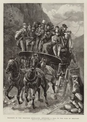 Touristen in den westlichen Highlands